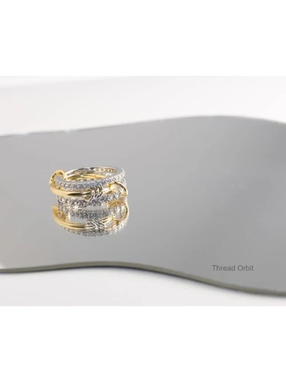 Stackable Rings for Women 18k Gold Plated Cubic Zirconia Knuckle Ring Set